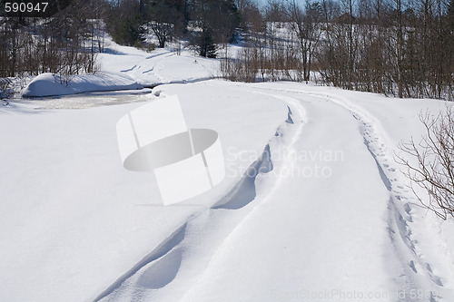 Image of winter forest road