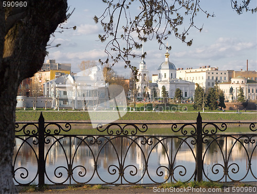 Image of town river