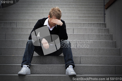 Image of Depressed on the Steps