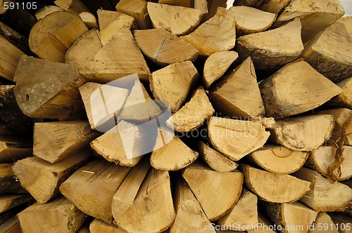 Image of Stack of chopped fire wood