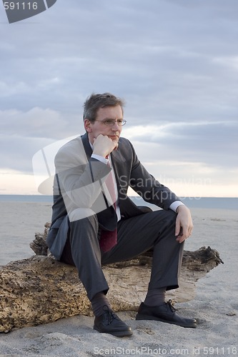 Image of Worried businessman