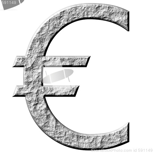 Image of 3D Stone Euro Symbol