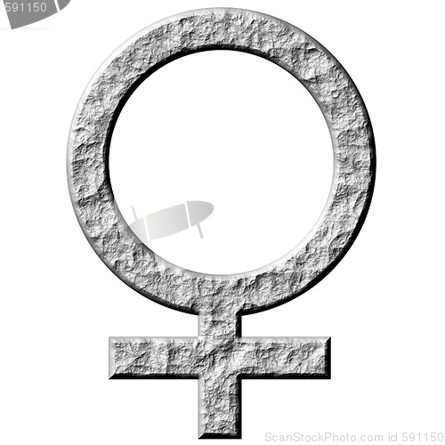 Image of 3D Stone Female Symbol