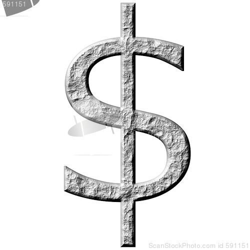 Image of 3D Stone Dollar Symbol