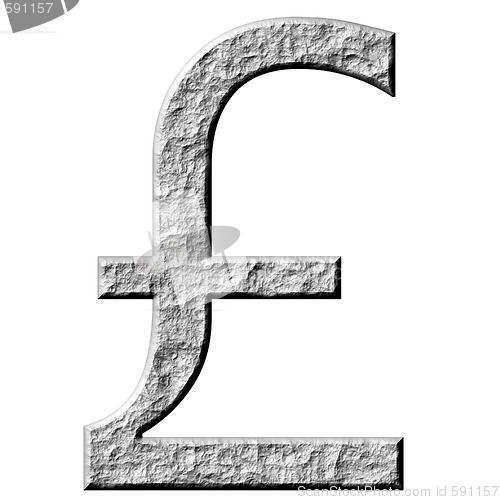 Image of 3D Stone Pound Symbol