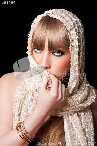 Image of Woman with scarf