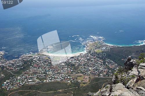 Image of Cape town from table mountain