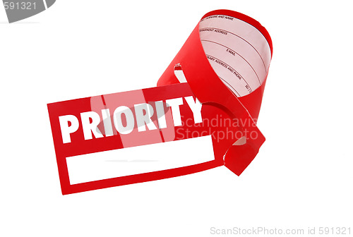 Image of Priority label luggage - business class flight