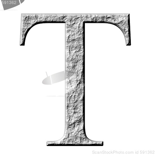 Image of 3D Stone Greek Letter Tau