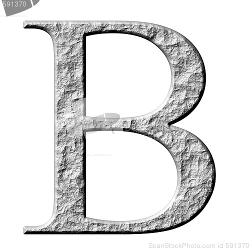 Image of 3D Stone Greek Letter Beta