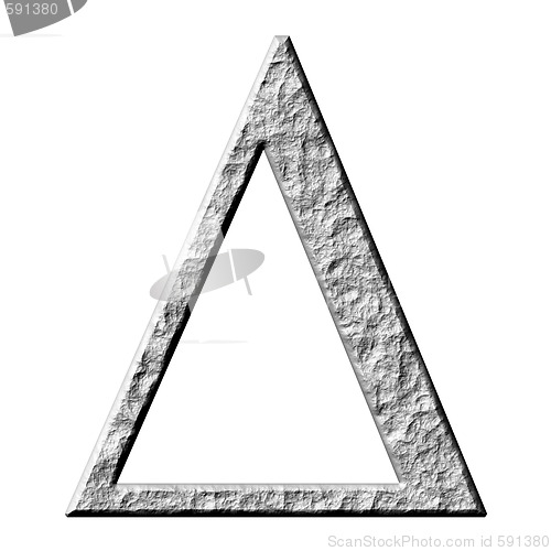 Image of 3D Stone Greek Letter Delta
