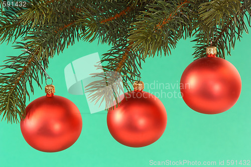 Image of Red chrismas balls