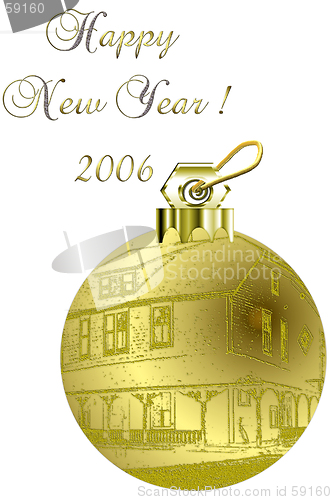 Image of Gold House Christmas Tree Ornament
