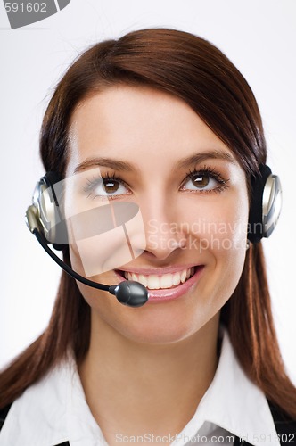 Image of Headset woman