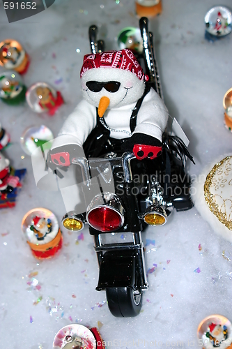 Image of Motorcycle Snowman