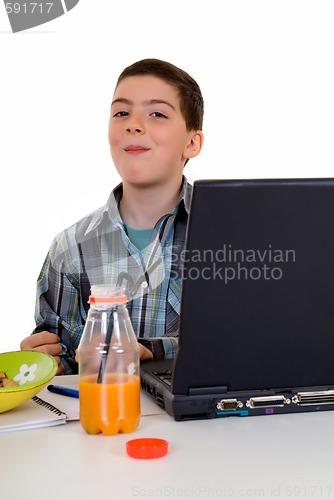 Image of Boy doing homework