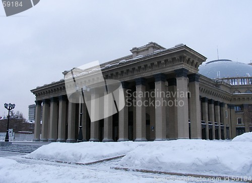 Image of Winter view on Novosibirsk Opera and Ballet Theater