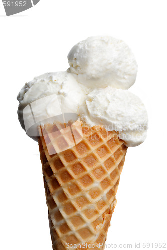 Image of vanilla ice cream cone