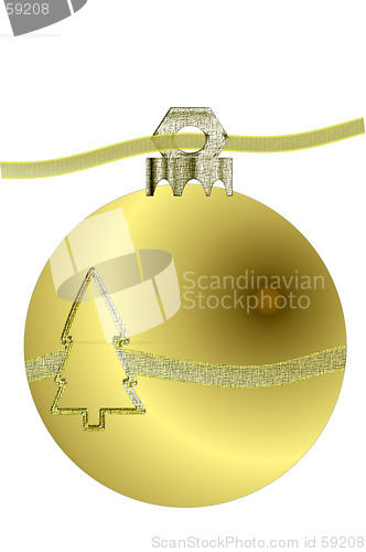 Image of Gold Christmas Tree Ornament