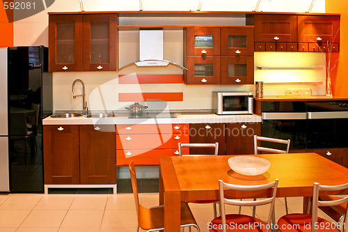 Image of Orange kitchen