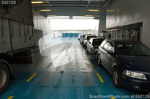 Image of Transportation of cars on a ferry
