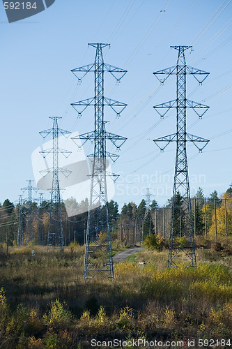Image of Supports of e electric mains