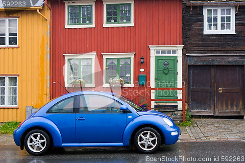 Image of blue car