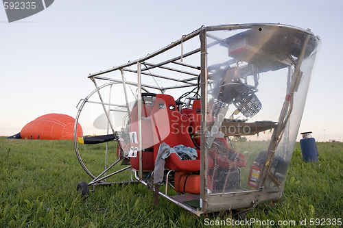 Image of blimp gondola close-up