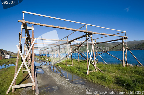 Image of Construction for drying fishing nets