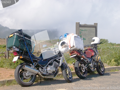 Image of Bikes on a mountain road