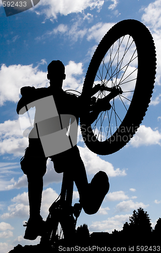 Image of cyclist silhouette