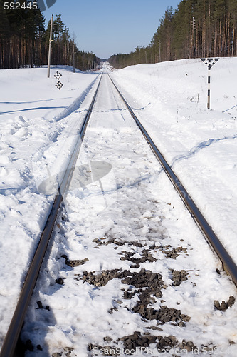 Image of winter railway