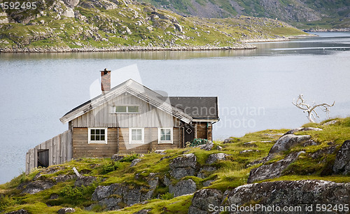 Image of single house on the riverside