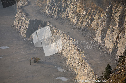 Image of dredge works in opencast mine