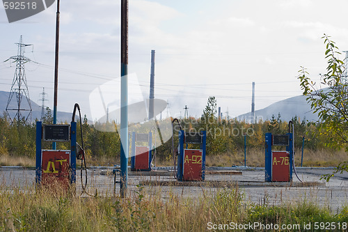 Image of old gas station