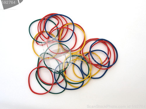 Image of Colourful rubber bands