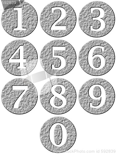 Image of 3D Stone Framed Numbers