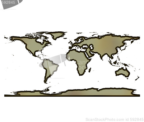 Image of 3D World Map