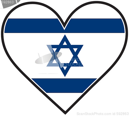 Image of Israel Heart Flag