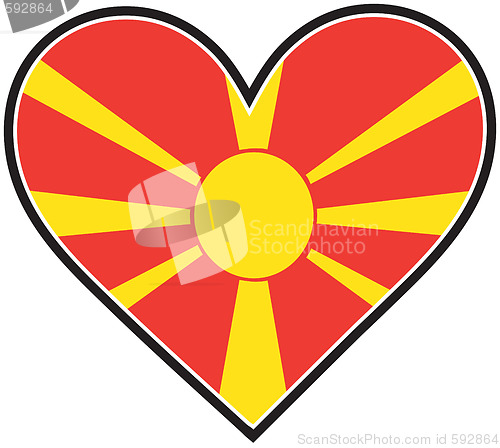 Image of Macedonia Heart Flag
