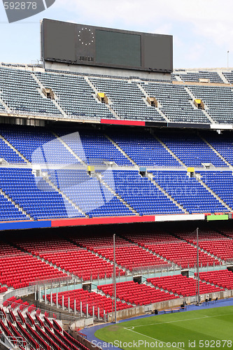 Image of view of Nou Camp Stadium in Barcelona