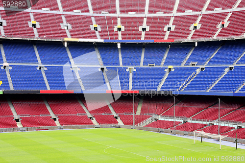 Image of view of Nou Camp Stadium in Barcelona