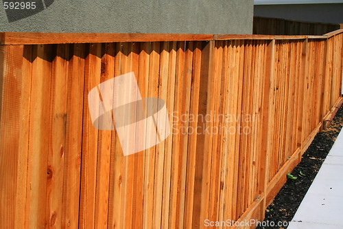 Image of Wooden Yard Fence