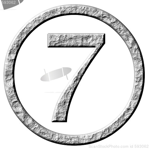 Image of 3D Stone Framed Number 7