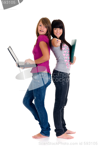 Image of Teenager schoolgirls