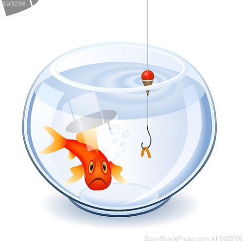 Image of Fishing in fishbowl