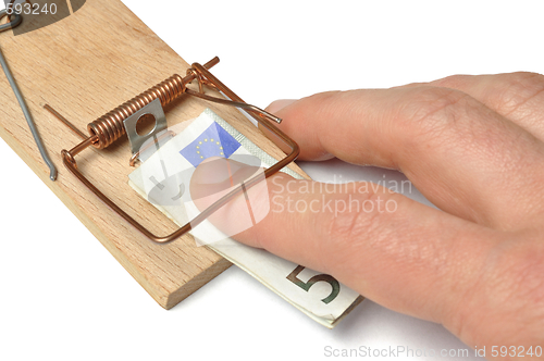 Image of Hand and Mousetrap