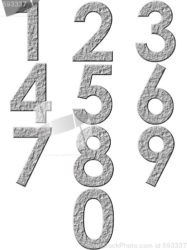 Image of 3D Stone Numbers