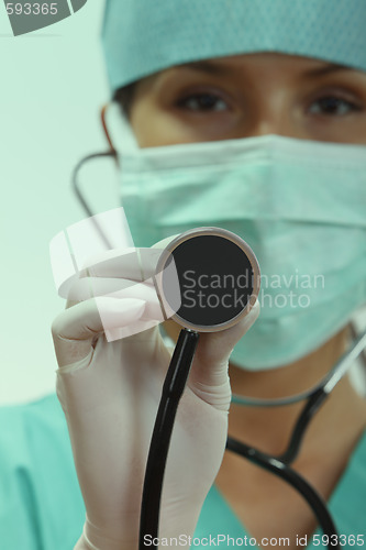 Image of Female doctor with stethoscope