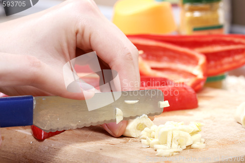 Image of Chopping vegetables